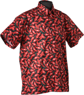 Chile Pepper Hawaiian Shirt- Made in USA- 100% Cotton
